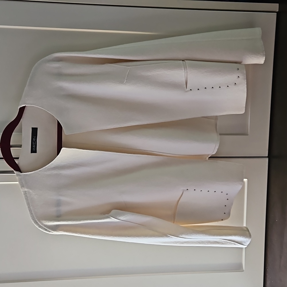 Marc Cain winter white open jacket